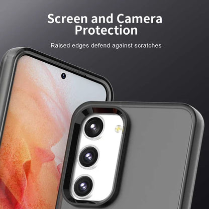 Samsung Galaxy S23 Kuori PC+TPU+PET Mattapintainen Putoamista Estävä Takakuori - Musta