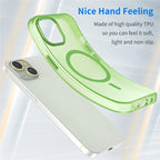 iPhone 14 Translucent Phone Case Matte Design Compatible with MagSafe Wireless Charging - Fluorescent Green