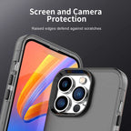 iPhone 14 Pro Case PC+TPU+PET Matte Anti-Drop Phone Back Cover - Black