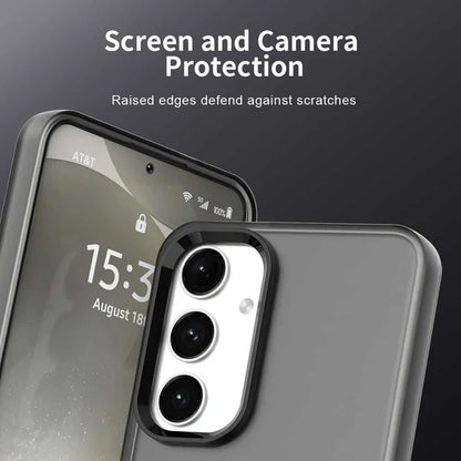 Samsung Galaxy S24 FE -suojakuori, PC+TPU+PET, mattapintainen, pudotussuojattu takakuori – musta