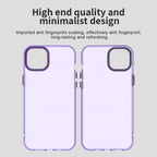 iPhone 15 Plus / 14 Plus Case PC+TPU+PET Matte Anti-Drop Phone Back Cover - Purple