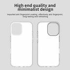 iPhone 17 Case PC + TPU + PET Matte Anti-Drop Phone Back Cover - White