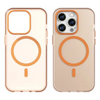 Magnetic Case for iPhone 14 Pro Max Compatible with MagSafe Translucent Matte Back Cover - Orange