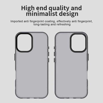 iPhone 17 Case PC + TPU + PET Matte Anti-Drop Phone Back Cover - Black