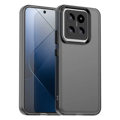 Xiaomi 14 Pro Case PC+TPU+PET Matte Anti-Drop Phone Back Cover - Black