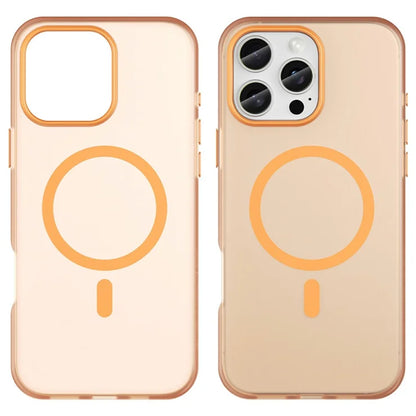 iPhone 16 Pro Max Case Compatible with MagSafe TPU + PC Slim Matte Translucent Phone Cover - Orange