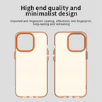 iPhone 15 Pro Max Case PC+TPU+PET Matte Anti-Drop Phone Back Cover - Orange