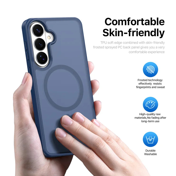 DUX DUCIS For Samsung Galaxy S26+ Magnetic Case  Yind Series PC+TPU Phone Cover - Dark Blue
