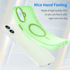 iPhone 16 Plus Case Compatible with MagSafe TPU + PC Slim Matte Translucent Phone Cover - Green