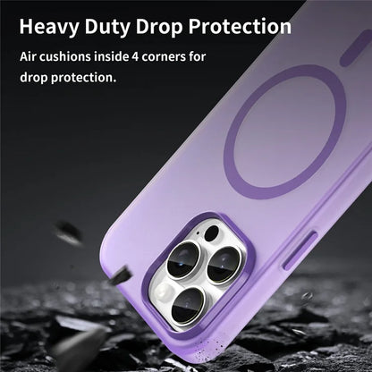 iPhone 16 Pro Max Case Compatible with MagSafe TPU + PC Slim Matte Translucent Phone Cover - Dark Purple