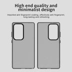 Samsung Galaxy S25 Ultra Case PC+TPU+PET Matte Anti-Drop Phone Back Cover - Black