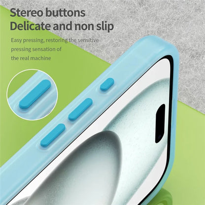 iPhone 16 Plus Case Compatible with MagSafe TPU + PC Slim Matte Translucent Phone Cover - Blue