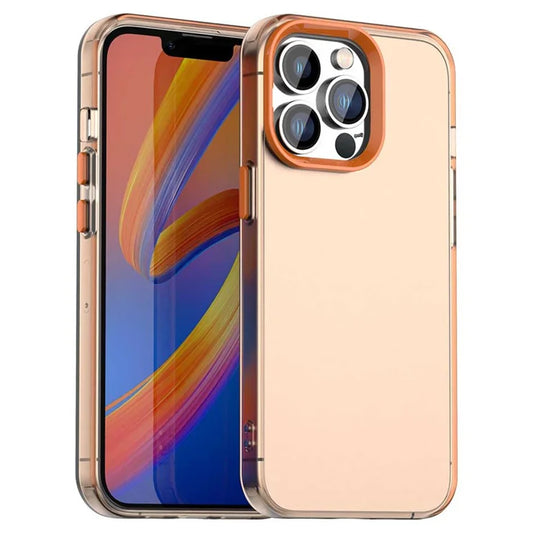 iPhone 13 Pro -suojakuori PC+TPU+PET mattapintainen pudotuksenkestävä takakansi – oranssi
