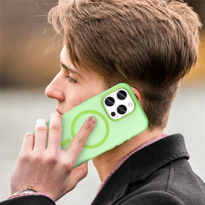 iPhone 16 Pro Case Compatible with MagSafe TPU + PC Slim Matte Translucent Phone Cover - Green