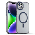 iPhone 14 Translucent Phone Case Matte Design Compatible with MagSafe Wireless Charging - Dark Blue
