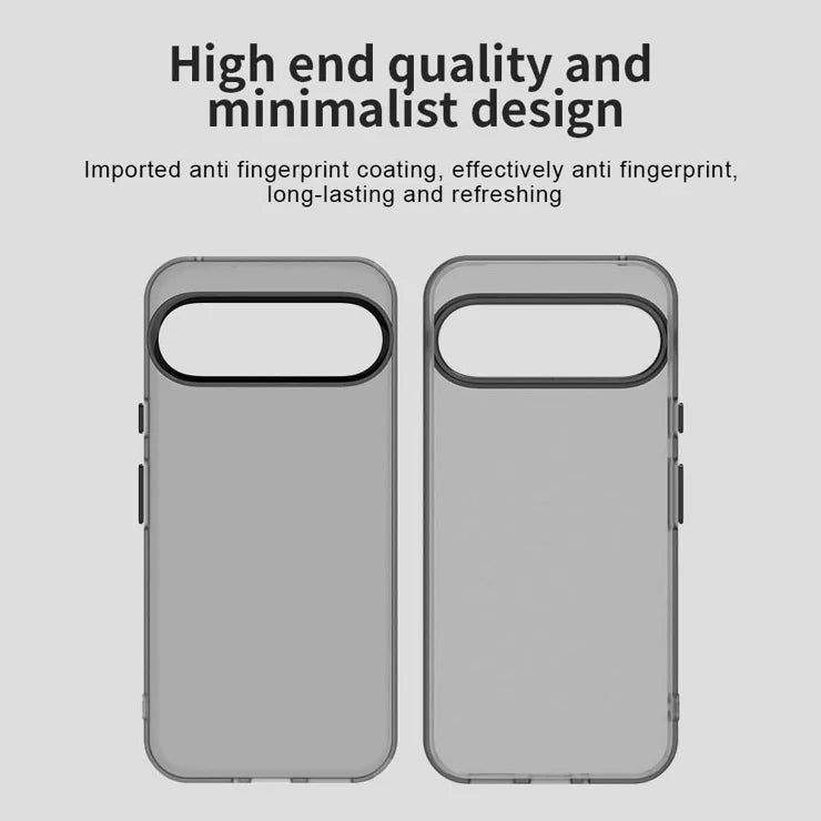 Google Pixel 9 Pro XL Case PC+TPU+PET Matte Anti-Drop Phone Back Cover - Black