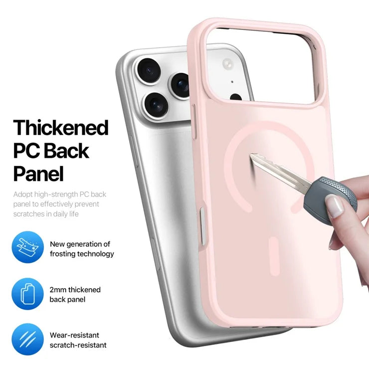 DUX DUCIS Yind Series For iPhone 17 Pro Case TPU + PC Matte Phone Cover Compatible with MagSafe - Light Pink