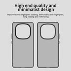 Xiaomi Redmi Note 14 Pro+ 5G Case PC+TPU+PET Matte Anti-Drop Phone Back Cover - Black