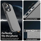 iPhone 14 Pro Max Case PC+TPU+PET Matte Anti-Drop Phone Back Cover - Black