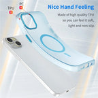 iPhone 15 Magnetic Case Matte Phone Cover Anti-Fingerprint Anti-Scratch - Blue