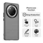 Honor Magic7 Lite 5G / X9c 5G / X60 Pro 5G Case PC+TPU+PET Matte Anti-drop Phone Back Cover - Black