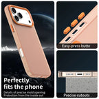 iPhone 17 Pro Max Case PC + TPU + PET Matte Anti-Drop Phone Back Cover - Orange