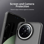 Xiaomi 14 Civi 5G / Civi 4 Pro 5G Case PC+TPU+PET Matte Anti-Drop Phone Back Cover - Black