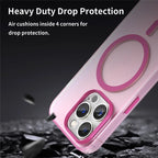 Magnetic Case for iPhone 14 Pro Max Compatible with MagSafe Translucent Matte Back Cover - Pink