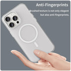 iPhone 15 Pro Case Translucent Matte Back Slim Phone Cover - White