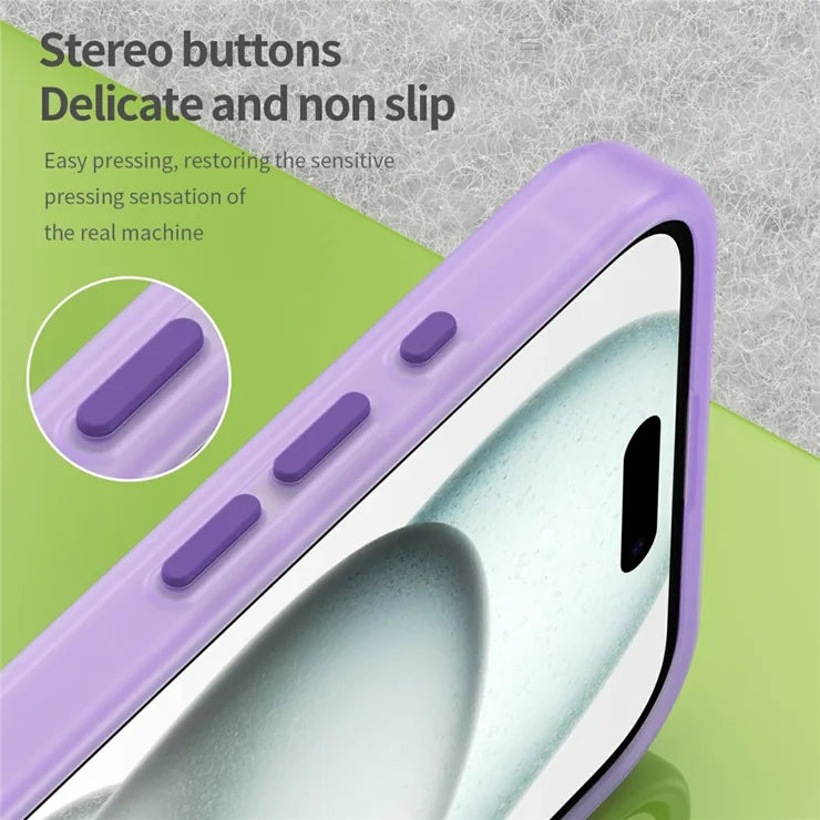 iPhone 16 Plus Case Compatible with MagSafe TPU + PC Slim Matte Translucent Phone Cover - Dark Purple