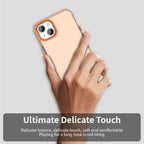 iPhone 15 Case PC+TPU+PET Matte Anti-Drop Phone Back Cover - Orange