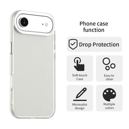 For iPhone Air Case PC + TPU + PET Matte Anti-Drop Phone Back Cover - White