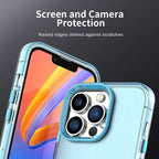 iPhone 13 Pro Max Case PC+TPU+PET Matte Anti-Drop Phone Back Cover - Blue