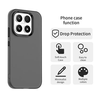 Xiaomi 17 Case PC + TPU + PET Matte Anti-Drop Phone Back Cover - Black