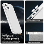 iPhone 15 Plus / 14 Plus Case PC+TPU+PET Matte Anti-Drop Phone Back Cover - White