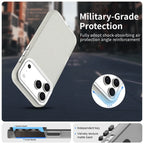 iPhone 17 Pro Case PC + TPU + PET Matte Anti-Drop Phone Back Cover - White