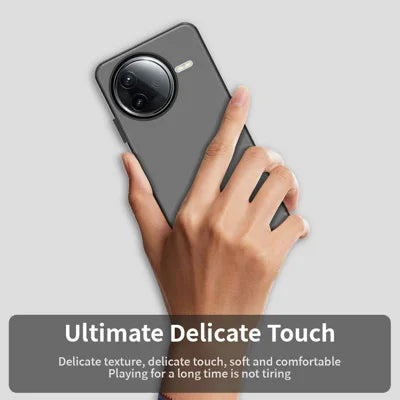 Xiaomi Poco F7 Pro 5G / Redmi K80 5G Case PC+TPU+PET Matte Anti-Drop Phone Back Cover - Black