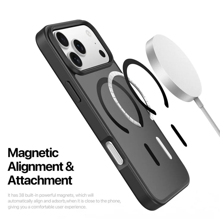 DUX DUCIS Yind Series For iPhone 17 Pro Case TPU + PC Matte Phone Cover Compatible with MagSafe - Black