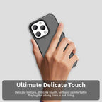 iPhone 16 Pro Max Case PC+TPU+PET Matte Anti-Drop Phone Back Cover - Black