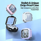 DUX DUCIS SECE Series For Samsung Galaxy Buds4 / Buds4 Pro Case Shockproof PC + TPU Earphone Cover with Metal Hook - Black