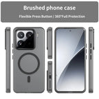 Xiaomi 15 Pro Magnetic Case TPU + PC Slim Matte Translucent Phone Cover - Black