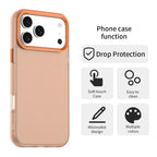 iPhone 17 Pro Case PC + TPU + PET Matte Anti-Drop Phone Back Cover - Orange