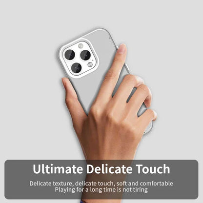 iPhone 16 Pro Case PC+TPU+PET Matte Anti-Drop Phone Back Cover - White