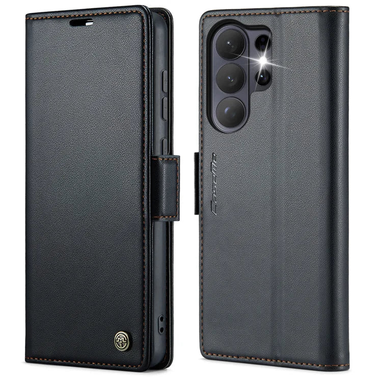 CASEME For Samsung Galaxy S26 Ultra Case 023 Series RFID Blocking Glossy Stand Phone Cover - Black