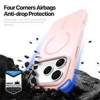 DUX DUCIS Yind Series For iPhone 17 Pro Max Case TPU + PC Matte Phone Cover Compatible with MagSafe - Light Pink