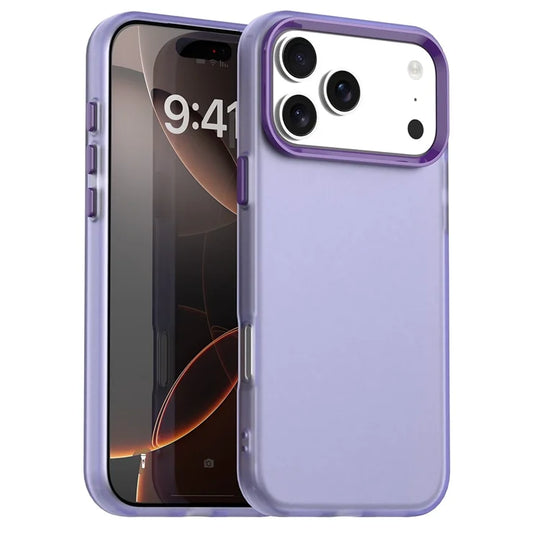 iPhone 17 Pro Max Case PC + TPU + PET Matte Anti-Drop Phone Back Cover - Purple