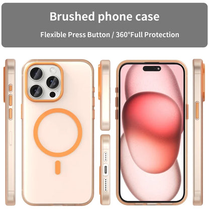 iPhone 15 Pro Case Translucent Matte Back Slim Phone Cover - Orange