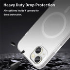 iPhone 15 Magnetic Case Matte Phone Cover Anti-Fingerprint Anti-Scratch - White