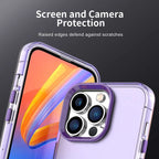 iPhone 15 Pro Case PC+TPU+PET Matte Anti-Drop Phone Back Cover - Purple