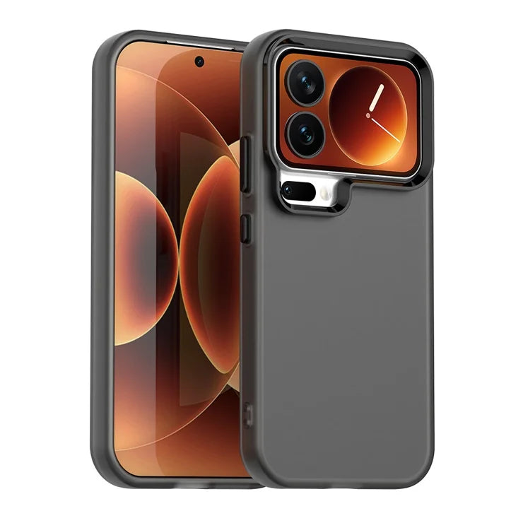 Xiaomi 17 Pro Case PC + TPU + PET Matte Anti-Drop Phone Back Cover - Black